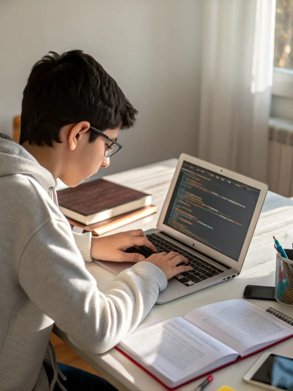 A close-up shot of a student successfully debugging code on their screen during a CodeMaster UK bootcamp, highlighting the problem-solving skills taught in the courses.