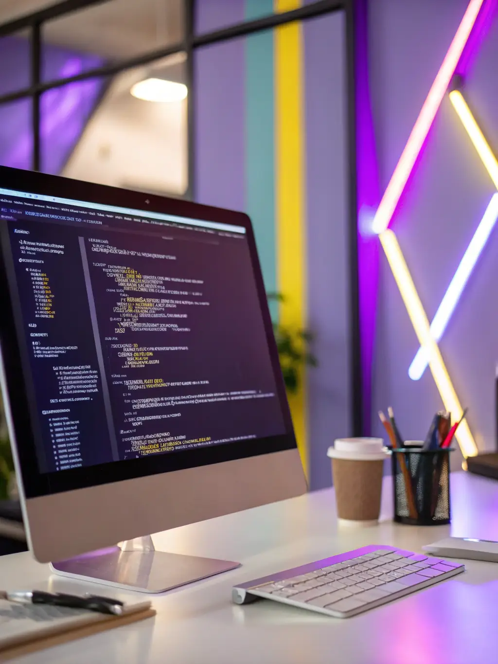 A close-up shot of a computer screen displaying HTML code, representing the front-end development module of the Web Development Bootcamp at CodeMaster UK.